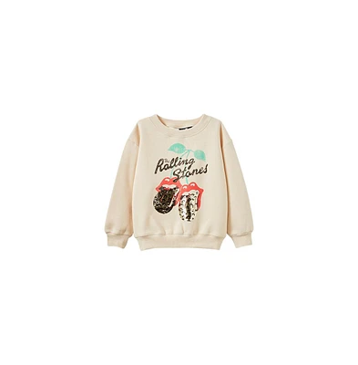 Cotton On Little Girls License Dusty Fleece Crew Neck