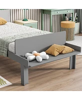 Slickblue Twin Bed with Footboard Bench - Stylish and Functional Bedroom Furniture for Added Storage and Comfort