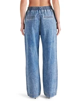 Steve Madden Women's Gilda Cotton Pull-On Denim Pants