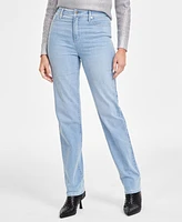 I.n.c. International Concepts Women's High-Rise Straight-Leg Jeans, Exclusively at Macy's