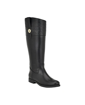 Tommy Hilfiger Women's Shano Wide Calf Riding Round Toe Boots