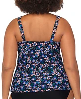 Raisins Curve Trendy Plus Tanzania Floral Tankini Top