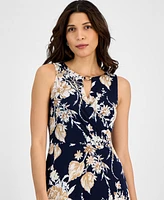 Sandra Darren Women's Floral-Print Keyhole Maxi Dress
