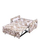 Streamdale Furniture Soft Boucle convertible two-bedroom sofa with adjustable back, 2-seater sofa, pull-out bed, 2 waist pillows for small living room