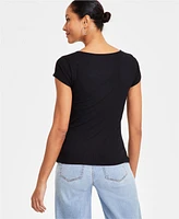 I.n.c. International Concepts Women's Hardware V-Neck Top, Exclusively at Macy's