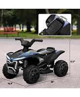 Qaba Kids Atv Quad, 6V Ride On Toy with Rechargeable Battery,