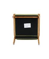 Leisure Chair with Solid Wood Armrest and Feet, Mid-Century Modern Accent chair, for Living Room Bedroom Studio chair