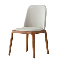 Dining Chairs Set of 2, Modern Pu Leather Dining wooden Legs for Living Kitchen Dining Room gray (Set of 2)