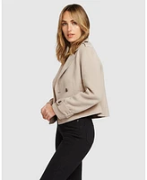 Belle & Bloom Women's Better Off Military Peacoat Jacket