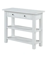 Streamdale Furniture Retro Console Table with Drawer and Two Sturdy Shelves for Entryway