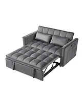 Streamdale Furniture Sleeper Sofa Bed w/Usb Port, 3-in-1 adjustable sleeper with pull