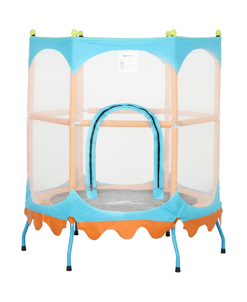 Qaba Trampoline for Kids, 4.6FT Mini Toddler Trampoline,