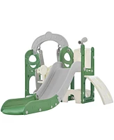 Slickblue 5-in-1 Toddler Slide and Swing Set Versatile Playground Equipment for Indoor and Outdoor Play