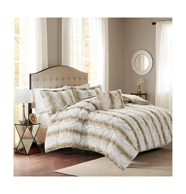 Streamdale Furniture 4PC Faux Fur Comforter Set