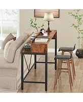 Tribesigns 70.9 Inch Extra Long Table Behind Couch,Console Table with Storage,Narrow Sofa Table, Industrial Entryway Table