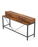 Tribesigns 70.9 Inch Extra Long Table Behind Couch,Console Table with Storage,Narrow Sofa Table, Industrial Entryway Table