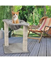 Slickblue Large Cat Tree with Scratching Post and Climber Condo Cat Tower Furniture with Hammock and Sisal