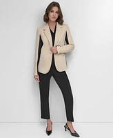 Dkny Women's Two-Tone One-Button Colorblock Blazer