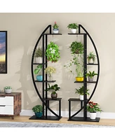 Tribesigns Multi-Purpose Curved Display Shelf Bonsai Flower Plant Stand Rack,5-Tier Pack of 2