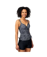 Free Country Women's Track Stripe Tankini Top