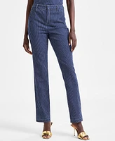 I.n.c. International Concepts Women's Pinstripe Straight-Leg Jeans, Exclusively at Macy's