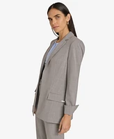 Calvin Klein Petite Menswear Open-Front Blazer