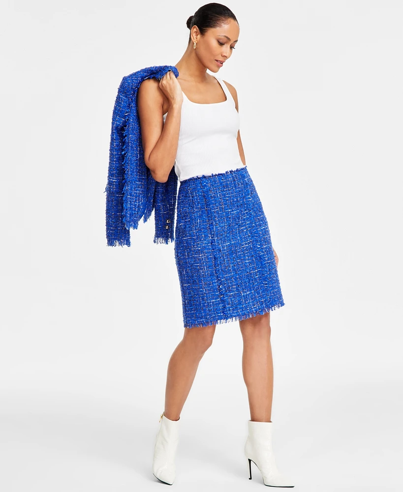 I.n.c. International Concepts Women's Tweed Skirt, Exclusively at Macy's