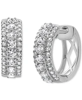 Diamond Hoop Earrings (1 ct. t.w.) in 14k White Gold