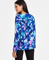 I.n.c. International Concepts Women's Printed Surplice Top