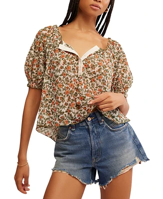 Free People Women's Astra Peasant Top