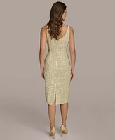 Donna Karan New York Women's Square-Neck Sequin Sheath Dress