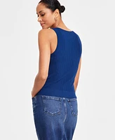 I.n.c. International Concepts Women's Sleeveless Ribbed-Knit Sweater Top, Exclusively at Macy's