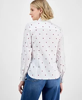 Tommy Hilfiger Women's Cotton Heart-Logo Printed Shirt