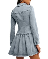 Free People Women's Roadhouse Button-Front Mini Dress