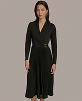 Donna Karan New York Women's Pleated A-Line Dress