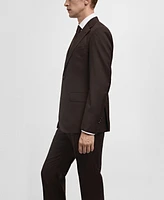 Mango Men's Virgin Wool Eu Slim-Fit Suit Blazer