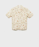 Mango Men's Cotton Hawaiian-Print Shirt