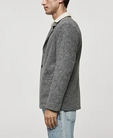 Mango Men's Slim-Fit Flecked Wool Blazer