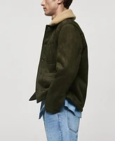 Mango Men's Faux-Suede Jacket