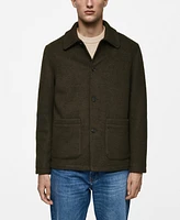 Mango Men's Wool Boucle Jacket