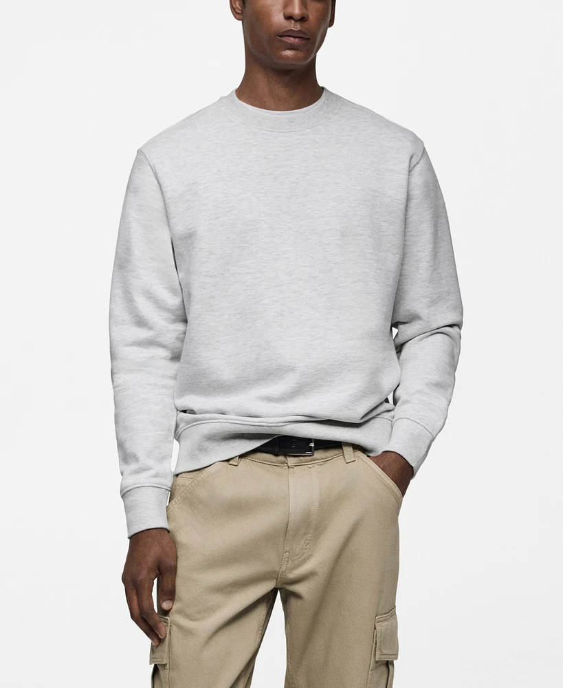 Mango Men's Regular-Fit Cotton Sweatshirt