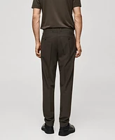 Mango Men's Wrinkle-Resistant Wool Suit Pants