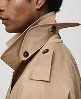 Mango Men's Belted Water-Repellent Trench Coat