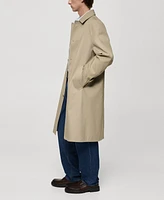 Mango Men's Relaxed-Fit Water-Repellent Trench Coat