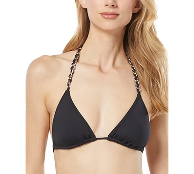 Michael Kors Women's Chain-Strap Triangle Bikini Top