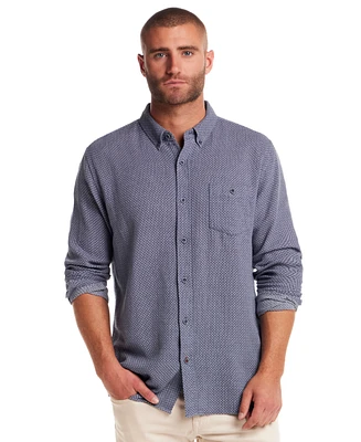 Weatherproof Vintage Men's Regular-Fit Geometric Dobby Button-Down Shirt