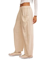 Free People Women's High Road Pull-On Barrel-Leg Pants