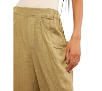 Free People Women's High Road Pull-On Barrel-Leg Pants