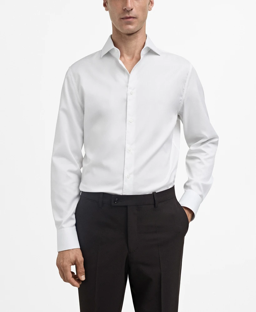 Mango Men's Slim-Fit Cotton Shirt