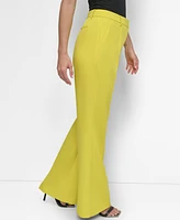 Dkny Petite Pintuck Flare-Leg Pants